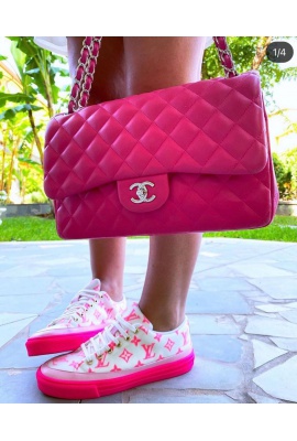 PINK FLAP QUILTED PURSE
