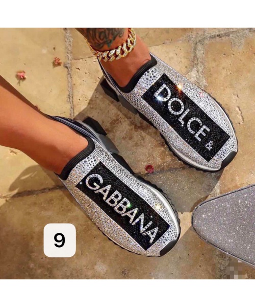 DOLCE & GABBANA CRYSTAL SNEAKERS