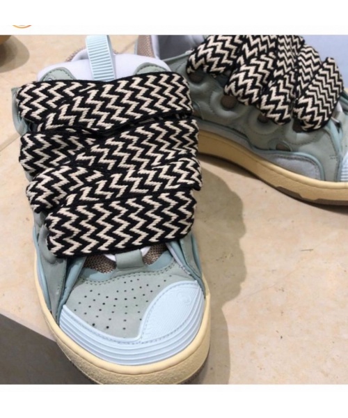 LANVIN LEATHER CURB SNEAKERS 